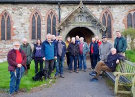 The happy walkers with guide Mr Elfed Williams
